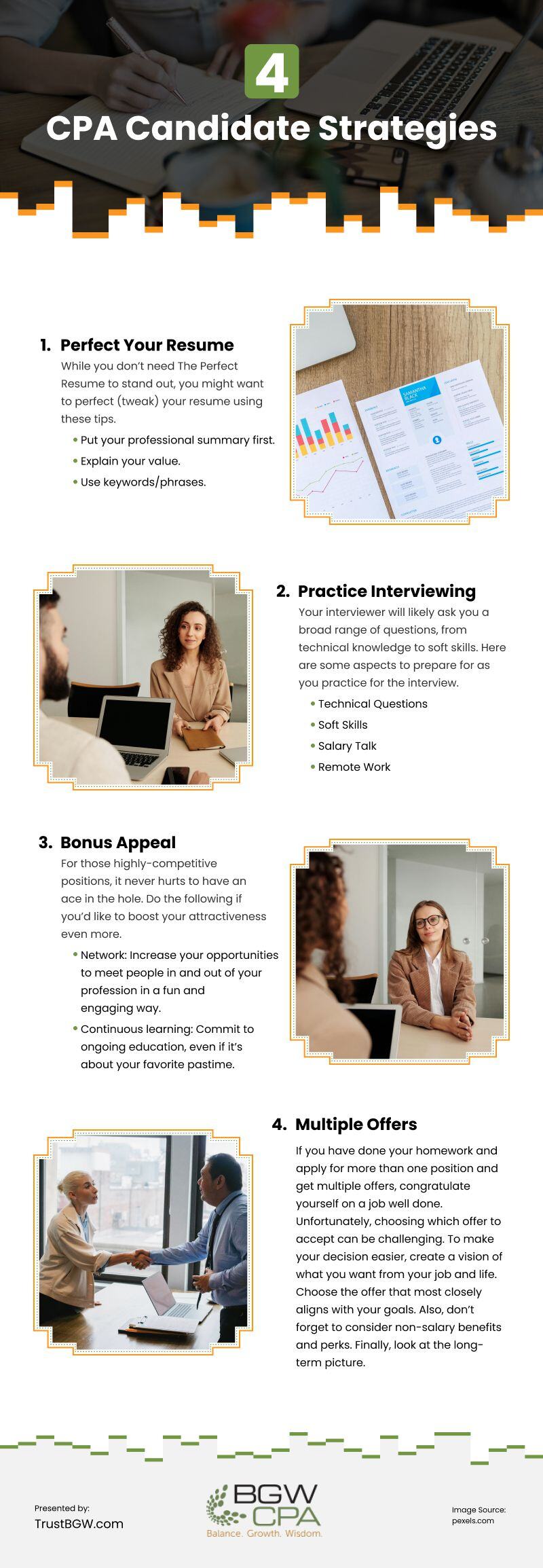4 CPA Candidate Strategies Infographic